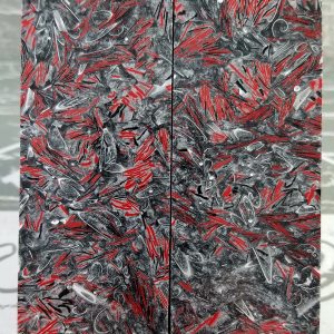 Silver Red Black ResCamo Exotic Knife Handles Silver Red Black ResCamo Exotic Knife Handles
