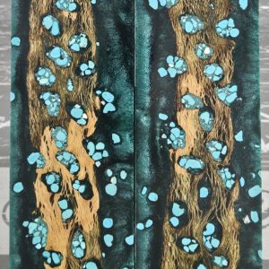 Deep Green Turquoise Cholla Cactus Knife Scales Knife Handle Blank Handle Material Exotic Knife Handle P1