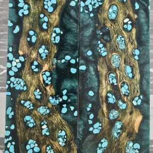Deep Green Turquoise Cholla Cactus Knife Scales Knife Handle Blank Handle Material Exotic Knife Handle P2