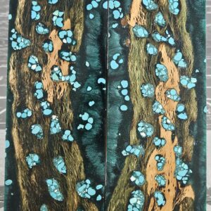 Deep Green Turquoise Cholla Cactus Knife Scales Knife Handle Blank Handle Material Exotic Knife Handle P3