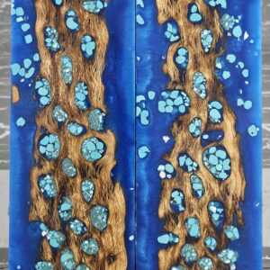 Marina Blue Turquoise Cholla Cactus Knife Scales Knife Handle Blank Handle Material Exotic Knife Handle P1