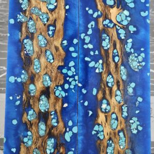 Marina Blue Turquoise Cholla Cactus Knife Scales Knife Handle Blank Handle Material Exotic Knife Handle P2