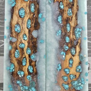 Polar Ice Turquoise Cholla Cactus Knife Scales Knife Handle Blank Handle Material Exotic Knife Handle P2