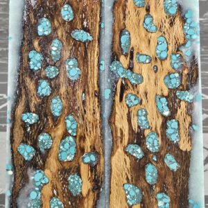 Polar Ice Turquoise Cholla Cactus Knife Scales Knife Handle Blank Handle Material Exotic Knife Handle P3