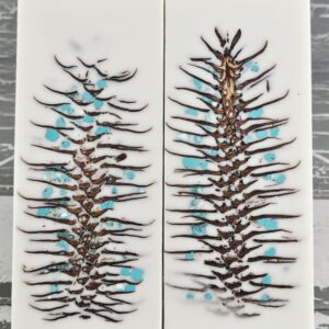 White Turquoise Pine Cone Knife Scales Knife Handle Blank Handle Material Norway Spruce Exotic Knife Handle Material P1