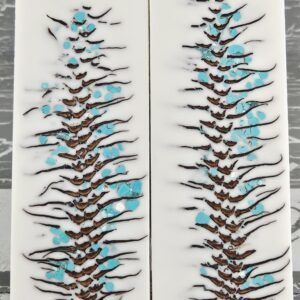 White Turquoise Pine Cone Knife Scales Knife Handle Blank Handle Material Norway Spruce Exotic Knife Handle Material P2