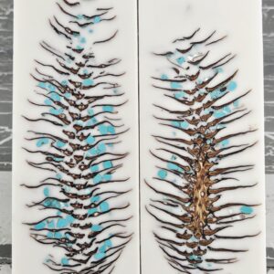 White Turquoise Pine Cone Knife Scales Knife Handle Blank Handle Material Norway Spruce Exotic Knife Handle Material P3