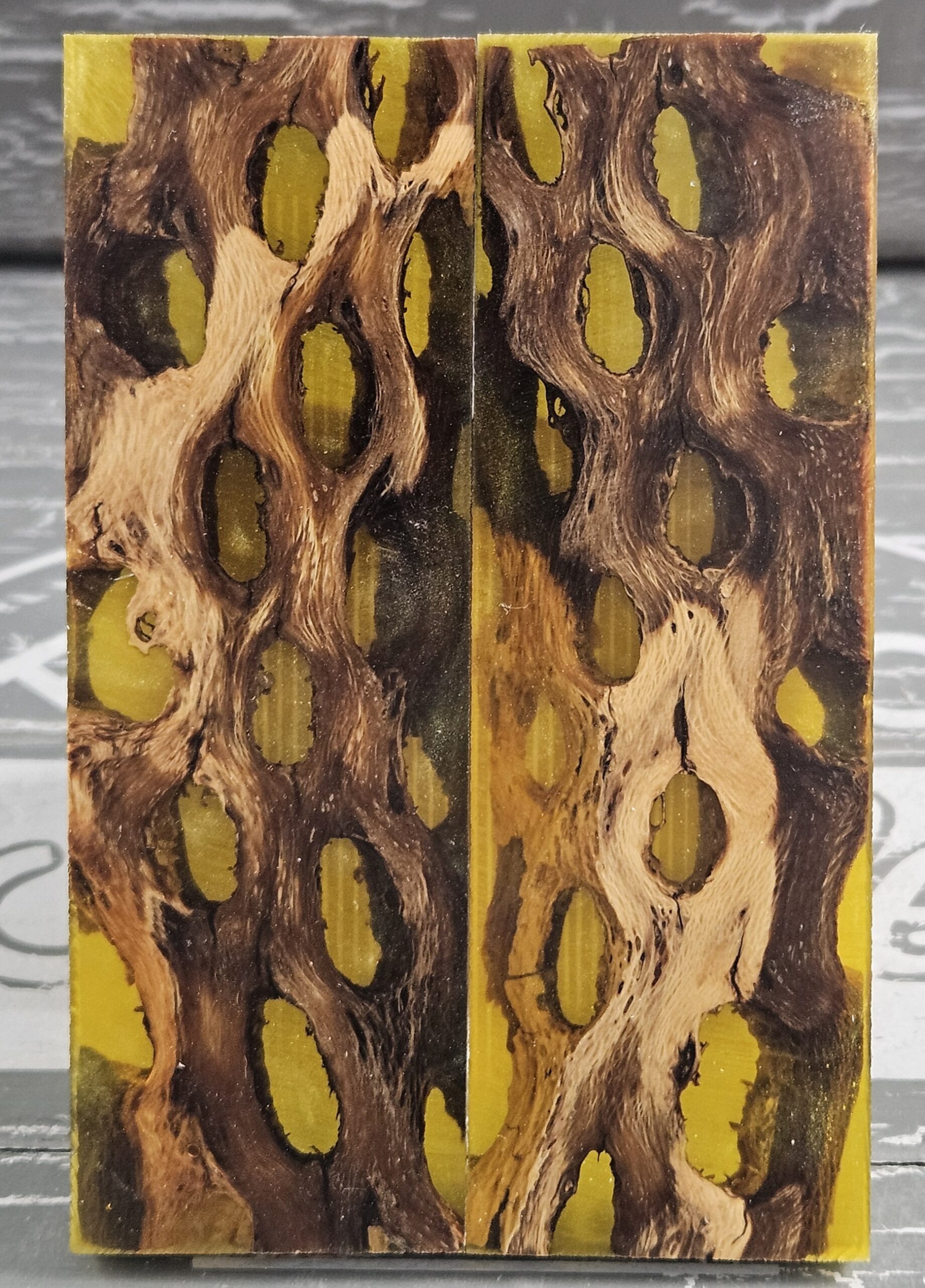 Amber Cholla Cactus Knife Scales Knife Handle Blank Handle Material Exotic Knife Handle P1