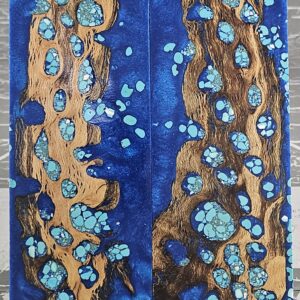 Brilliant Blue Turquoise Cholla Cactus Knife Scales Knife Handle Blank Handle Material Exotic Knife Handle P3