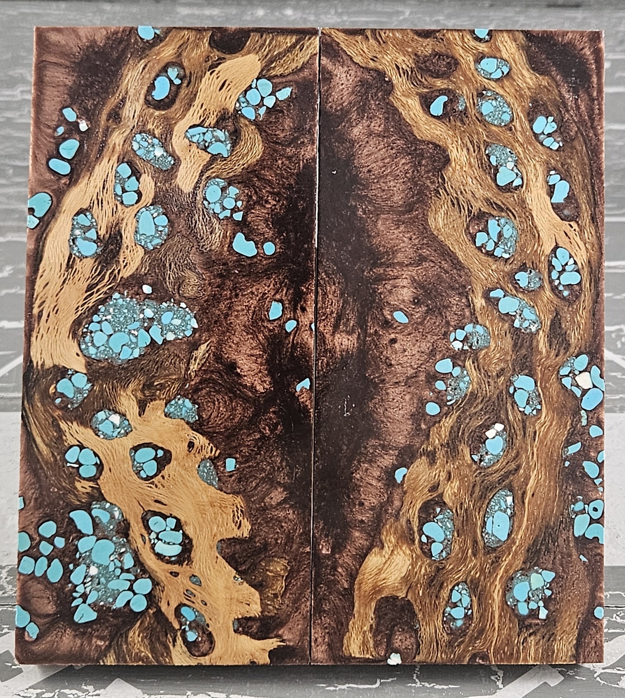 Copper Turquoise Cholla Cactus Knife Scales Knife Handle Blank Handle Material Exotic Knife Handle P3