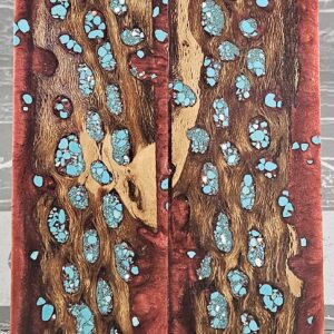 Red Turquoise Cholla Cactus Knife Scales Knife Handle Blank Handle Material Exotic Knife Handle P2