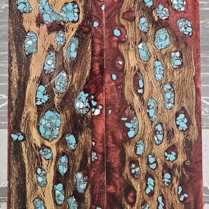 Red Turquoise Cholla Cactus Knife Scales Knife Handle Blank Handle Material Exotic Knife Handle P3