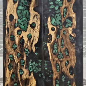 Black Malachite Cholla Cactus Knife Scales Knife Handle Blank Handle Material Exotic Knife Handle P2