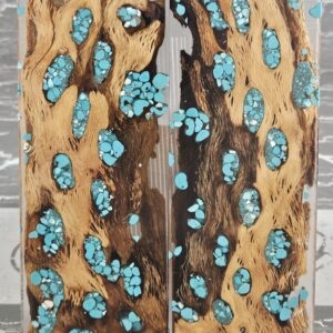 Clear Turquoise Cholla Cactus Knife Scales Knife Handle Blank Handle Material Exotic Knife Handle P3