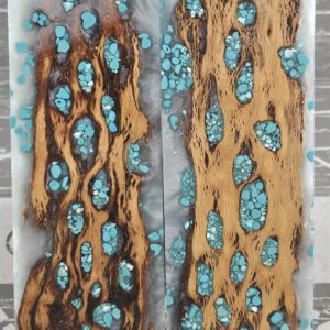 Polar Ice Turquoise Cholla Cactus Knife Scales Knife Handle Blank Handle Material Exotic Knife Handle P2