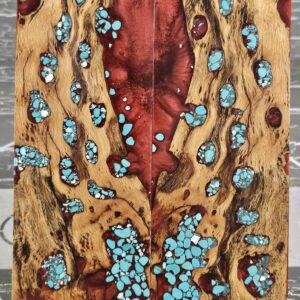 Red Turquoise Cholla Cactus Knife Scales Knife Handle Blank Handle Material Exotic Knife Handle P1