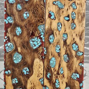 Red Turquoise Cholla Cactus Knife Scales Knife Handle Blank Handle Material Exotic Knife Handle P2