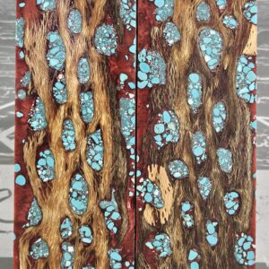 Red Turquoise Cholla Cactus Knife Scales Knife Handle Blank Handle Material Exotic Knife Handle P3